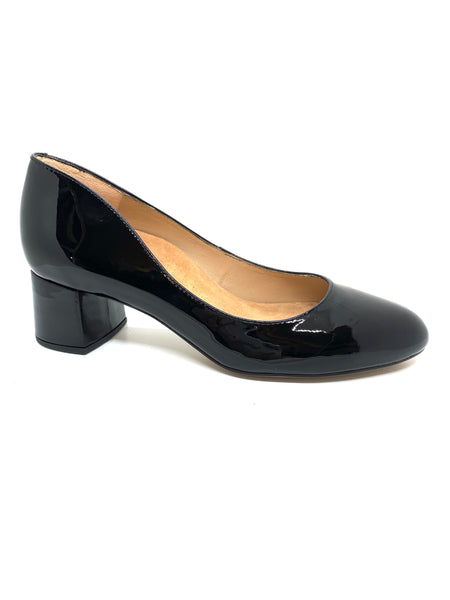 Lasie Patent Leather Mid Heel Court Shoe