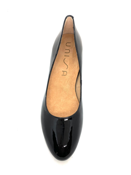 Lasie Patent Leather Mid Heel Court Shoe