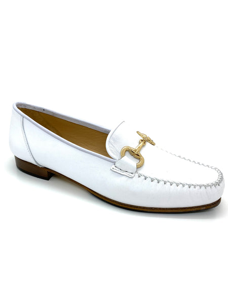 HB Shoes White Snaffle Front Classic Loafer