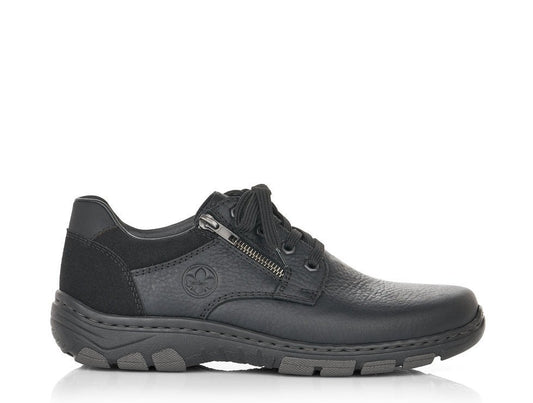 Rieker Mens Lace Up Shoe Black