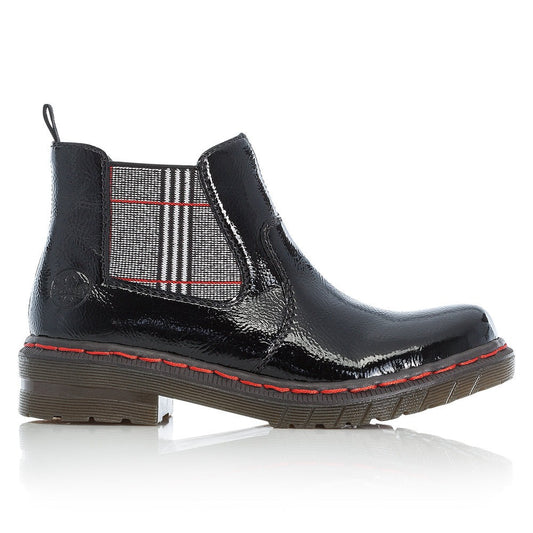 Rieker Ladies Elastic Sided Chunky Sole Ankle Boot
