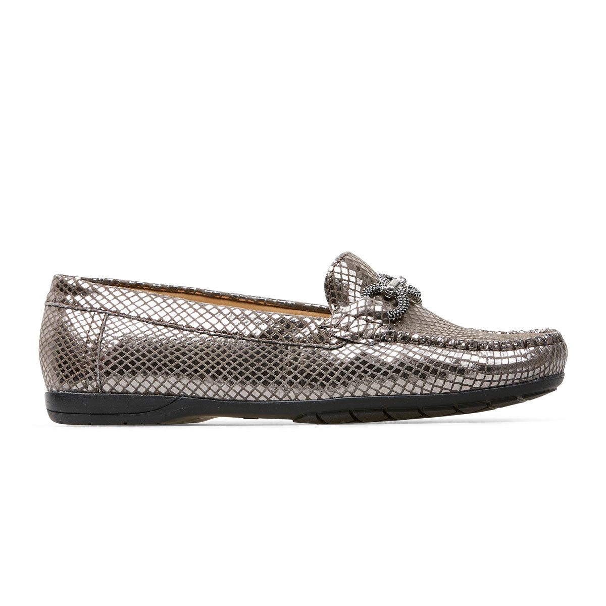 Van Dal Bliss II Ladies Loafer Shoe Metallic Print