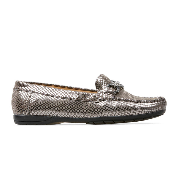 Van Dal Bliss II Ladies Loafer Shoe Metallic Print