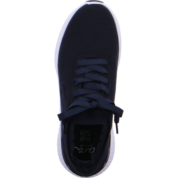 Ara Ladies Bamboo Stretch Lace Up Sneaker Navy