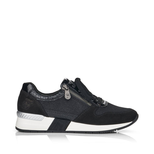 Rieker Ladies Lace Up Sneaker White Sole