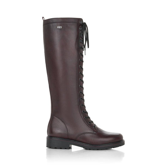 Remonte Ladies Lace Front Flat Long Leg Boot