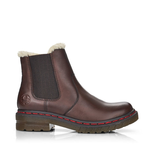 Rieker Ladies Chunky Sole Elastic Side Ankle Boot