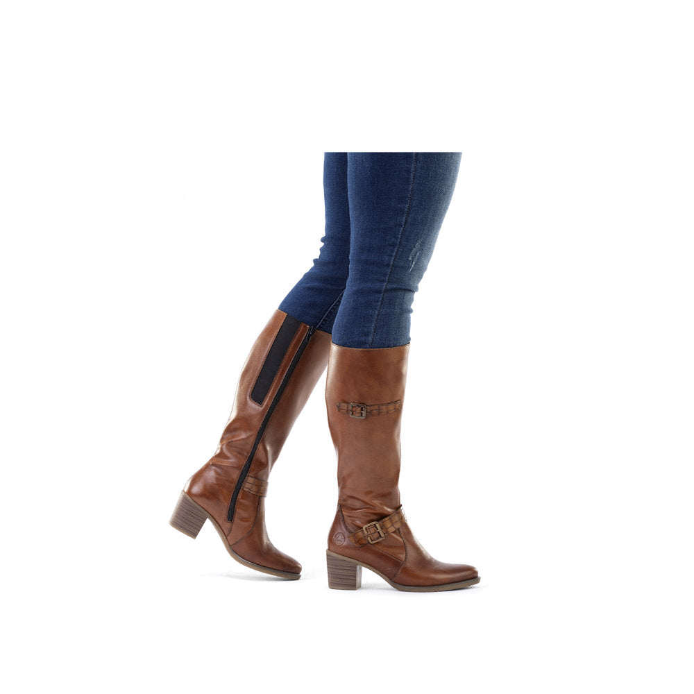 Rieker Ladies Full Length Block Heel Boot