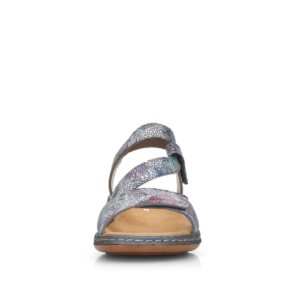 Rieker Ladies Sandal Cross Strap Velcro