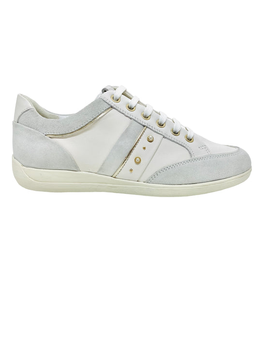 Geox Myra Ladies Lace Sneaker Pearl Trim