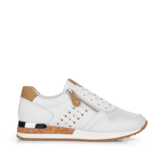 Remonte Ladies Lace Up Sneaker Cork Trim