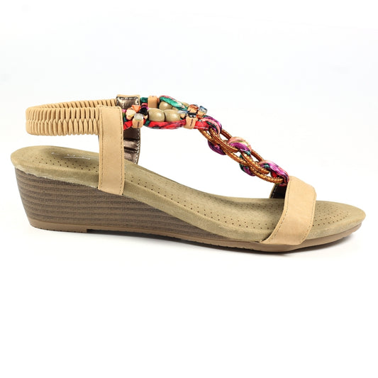 Lunar Fantasy Ladies Low Wedge Sandal