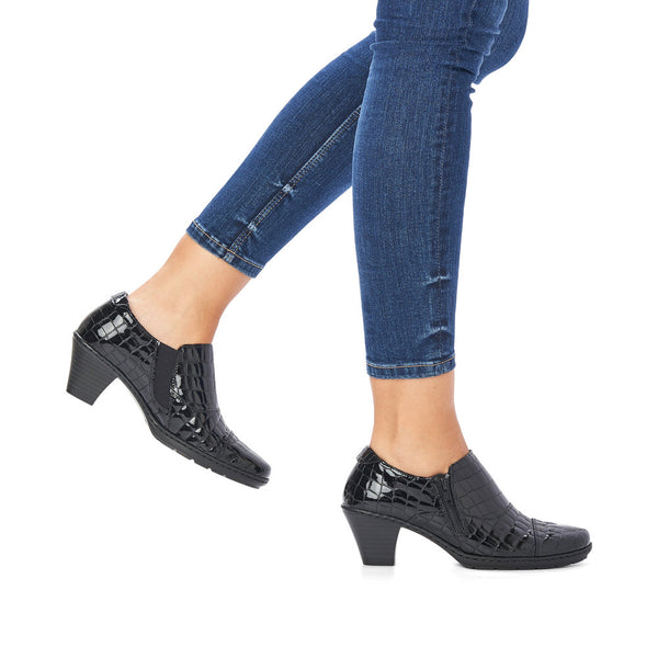 Rieker Ladies Croco Leather Shoe Boot