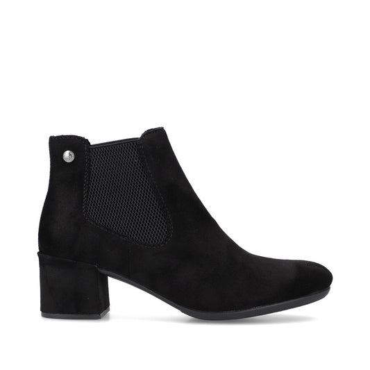 Rieker Ladies Block Heel Microfibre Ankle Boot