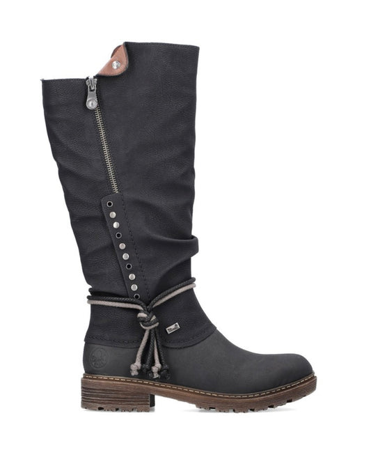 Rieker Ladies Zip Sided Long Boot