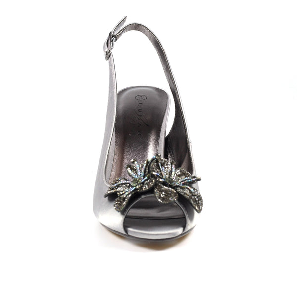 Lunar Ankara Ladies Peep Toe Slingback Shoe