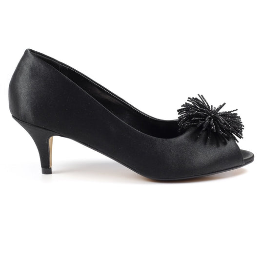 Lunar Ladies Lucia Pom Pom Court Shoe