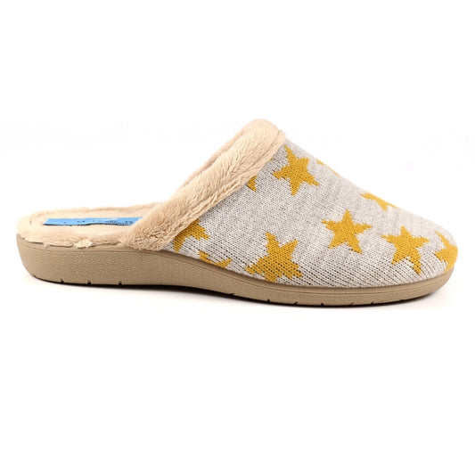 Lunar Angelic Ladies Star Pattern Backless Slipper