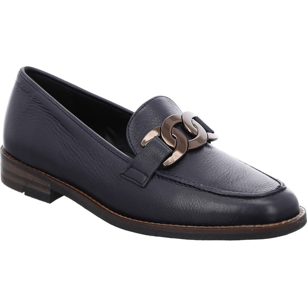 Ara Navy leather loafer