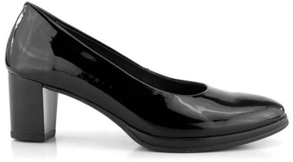 Ara Orly Patent Mid Heel Court Shoe