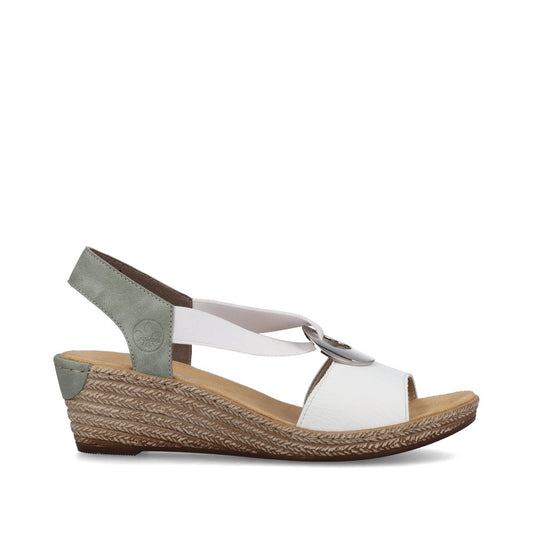 Rieker Ladies Elastic Straps Wedge Heel Sandal