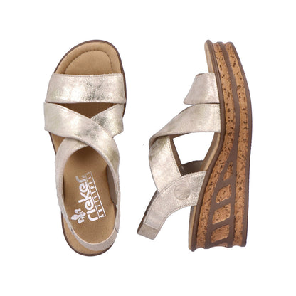 Rieker Ladies Flatform Wedge Detail Sandal