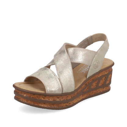 Rieker Ladies Flatform Wedge Detail Sandal