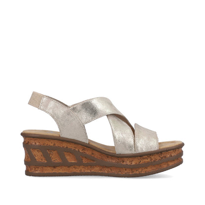 Rieker Ladies Flatform Wedge Detail Sandal
