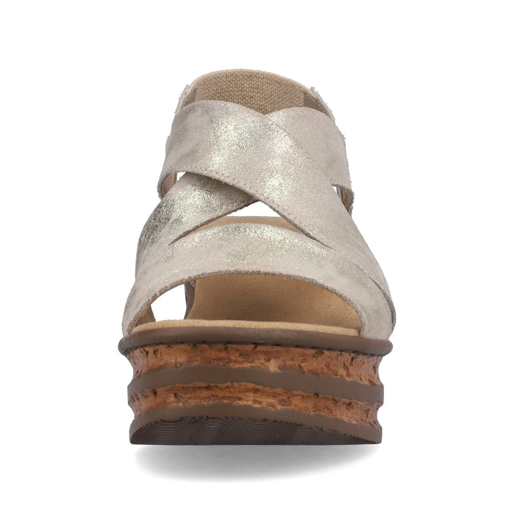 Rieker Ladies Flatform Wedge Detail Sandal