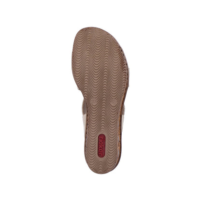 Rieker Ladies Flatform Wedge Detail Sandal