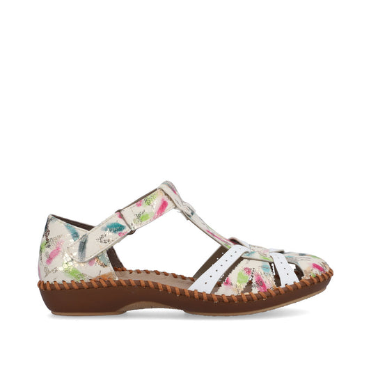 Rieker Ladies T Bar Closed Toe Sandal