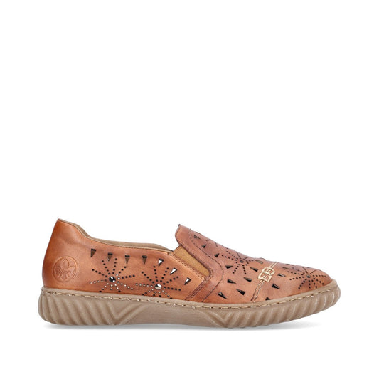Rieker Ladies Laser Cut Flat Shoe