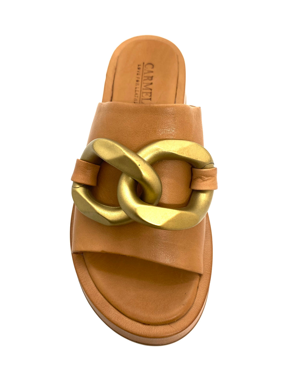 Carmela Ladies Extra large Trim Leather Slider Hobson Shoes