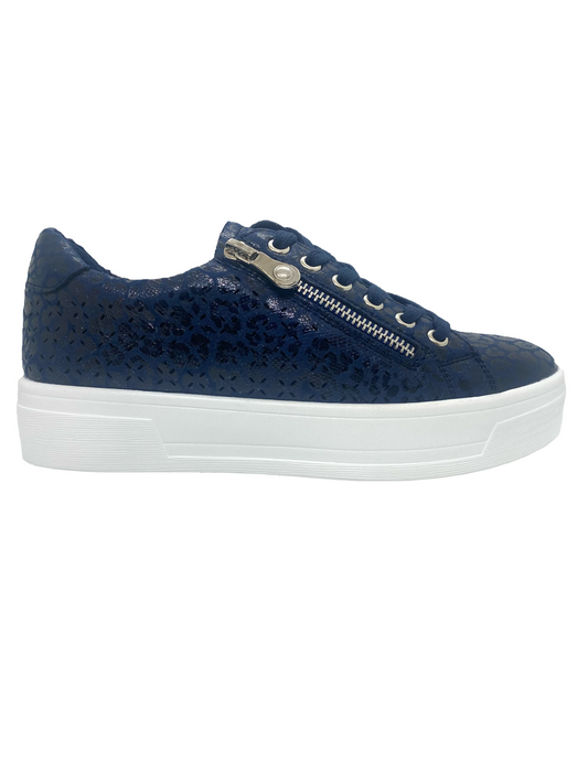 Lunar Charm Ladies Zip Side Lace Sneaker