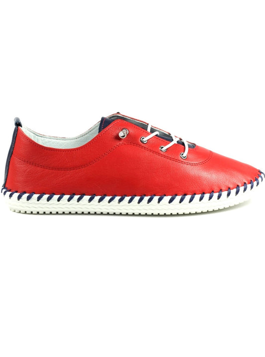 Lunar Sandown Red Leather Shoe