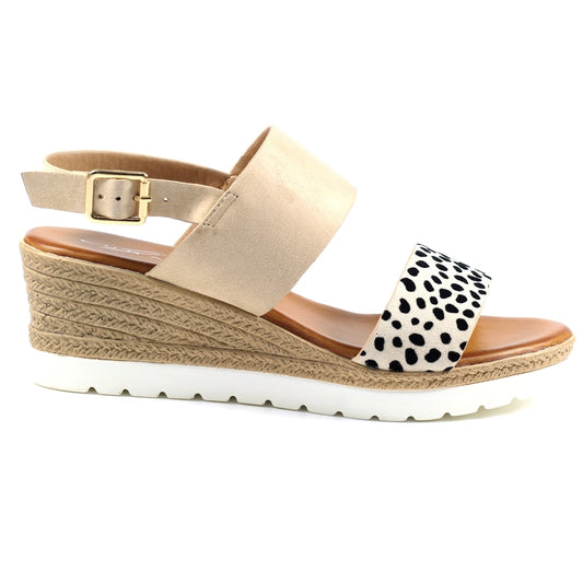 Lunar Rise Ladies Animal Print Wedge Sandal