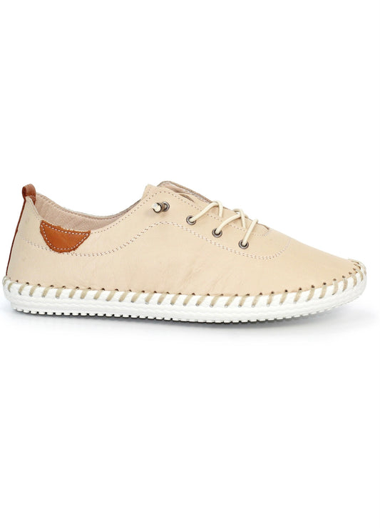 Lunar Ladies St Ives Leather Plimsole