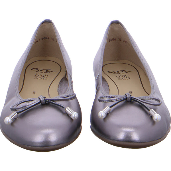 Ara Ladies Pump Shoe Bow Detail Metallic
