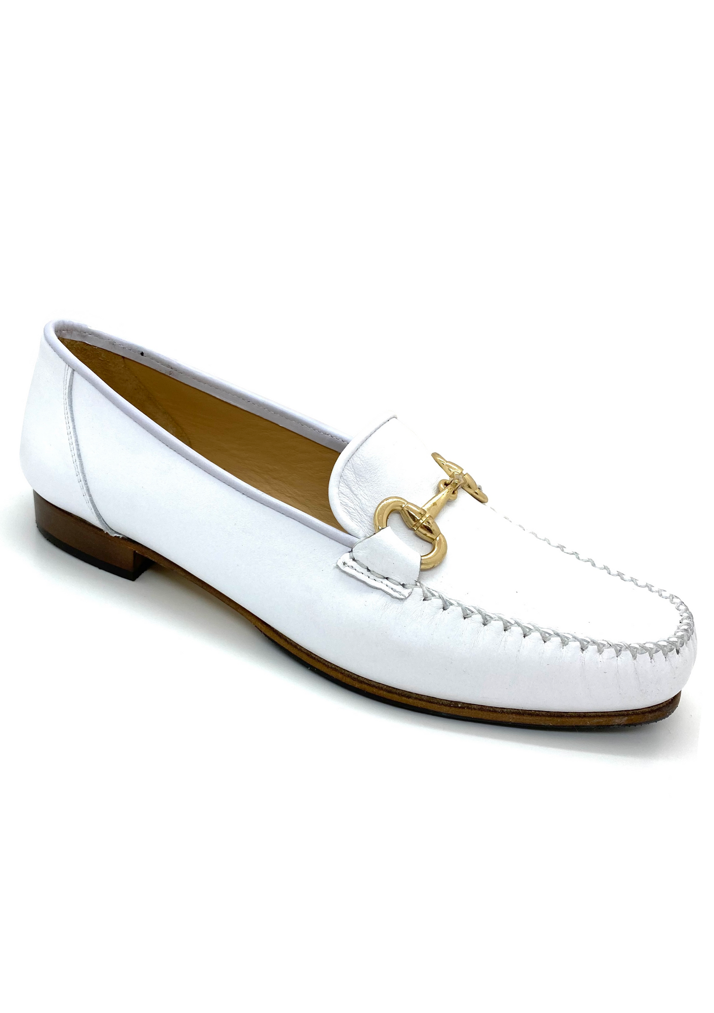 HB Shoes White Snaffle Front Classic Loafer