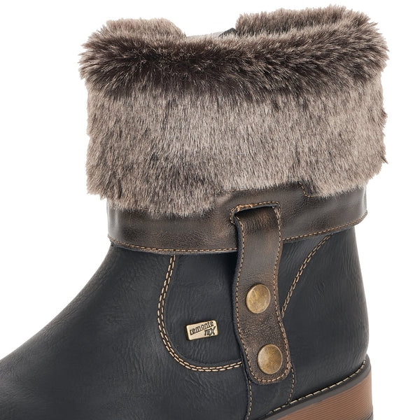 Remonte Ladies Adjustable Fur Trim Boot