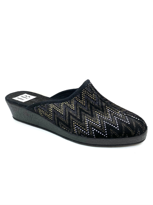 HB Habana Ladies Mule Slipper Black