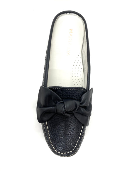 Maria Lya Ladies Backless Loafer Bow Trim