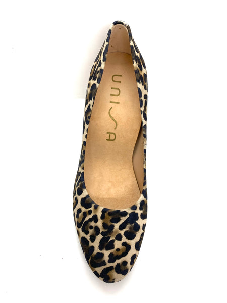 Umis High Heel Leopard Print Court Shoe