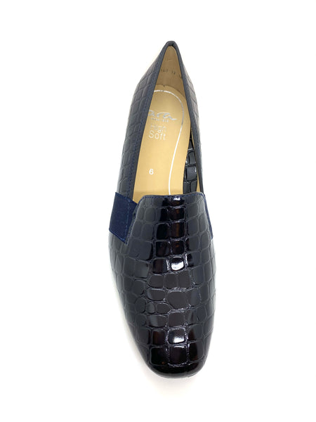 Verona Mid Heel Croc Loafer Shoe
