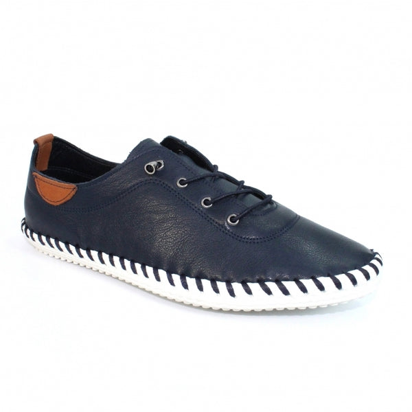 Lunar Ladies St.Ives Leather Lace Up Shoe Navy