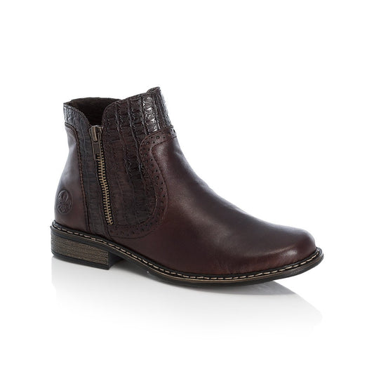 Rieker Ladies Zip Ankle Boot
