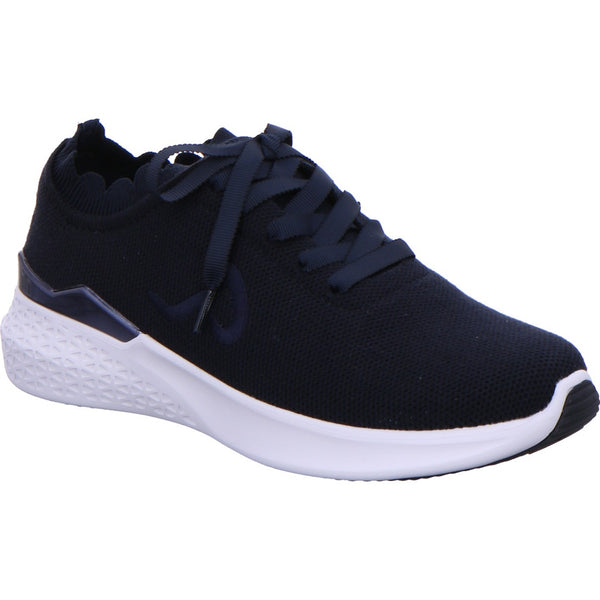Ara Ladies Bamboo Stretch Lace Up Sneaker Navy