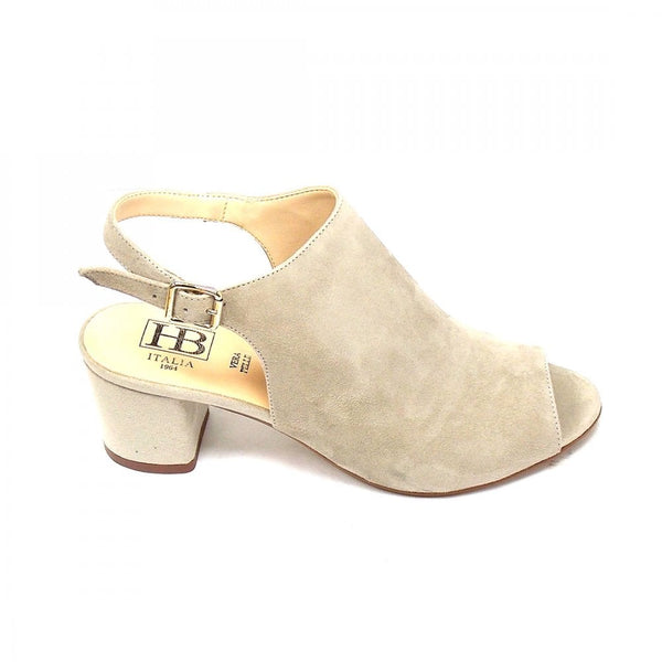 HB Shoes Ladies Mid Heel Open Toe Sandal (BEIGE)