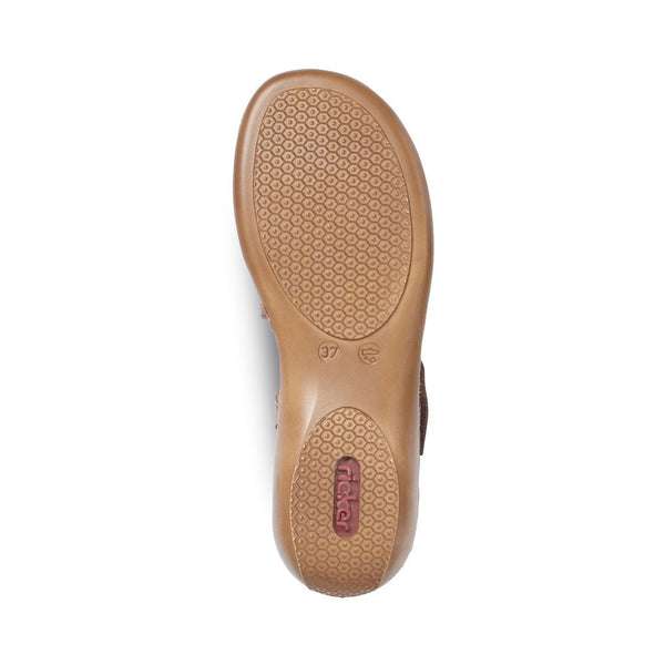 Rieker Ladies Low Heel Velcro Strap Sandal